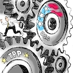 Cartoon with gears